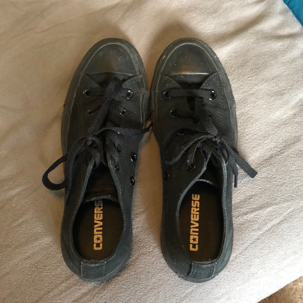 All black converse sneakers